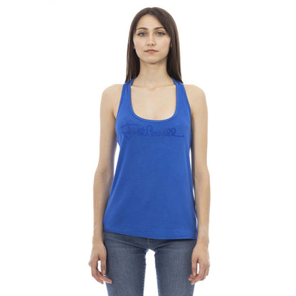 Blue Viscose Tank Top