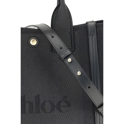 Black Cotton Shoulder Bag