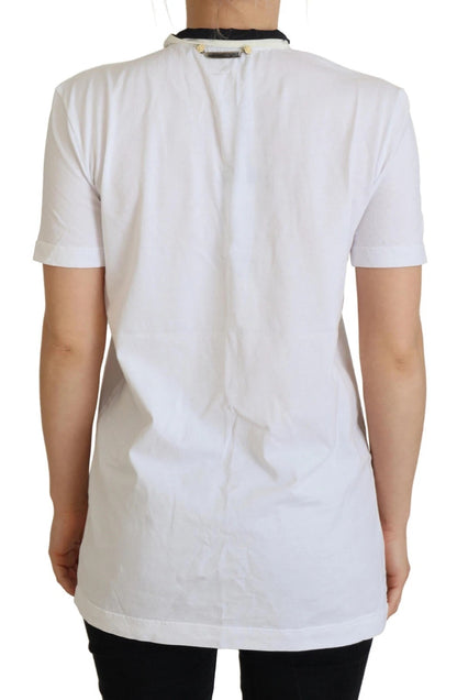 White Cotton LOVE Print Top Blouse T-shirt