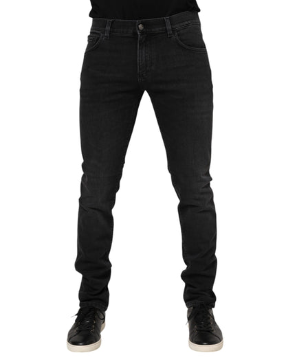 Black Cotton Skinny Men Denim Trouser Jeans