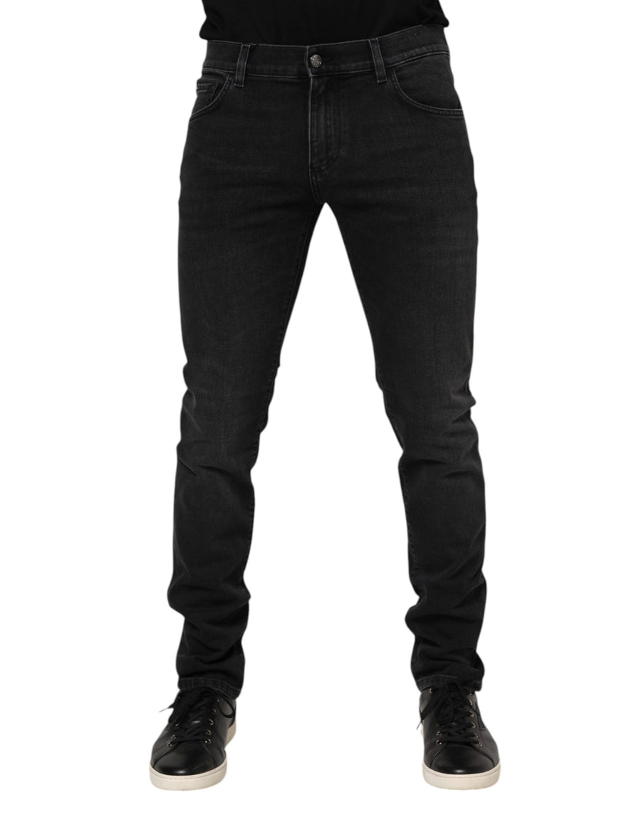 Black Cotton Skinny Men Denim Trouser Jeans