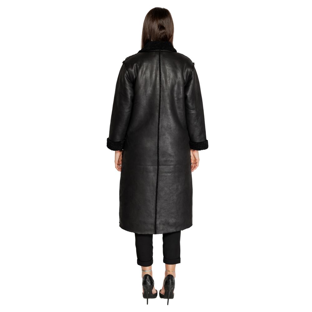 Black Polyester Coat