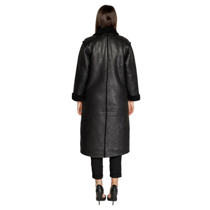 Black Polyester Coat
