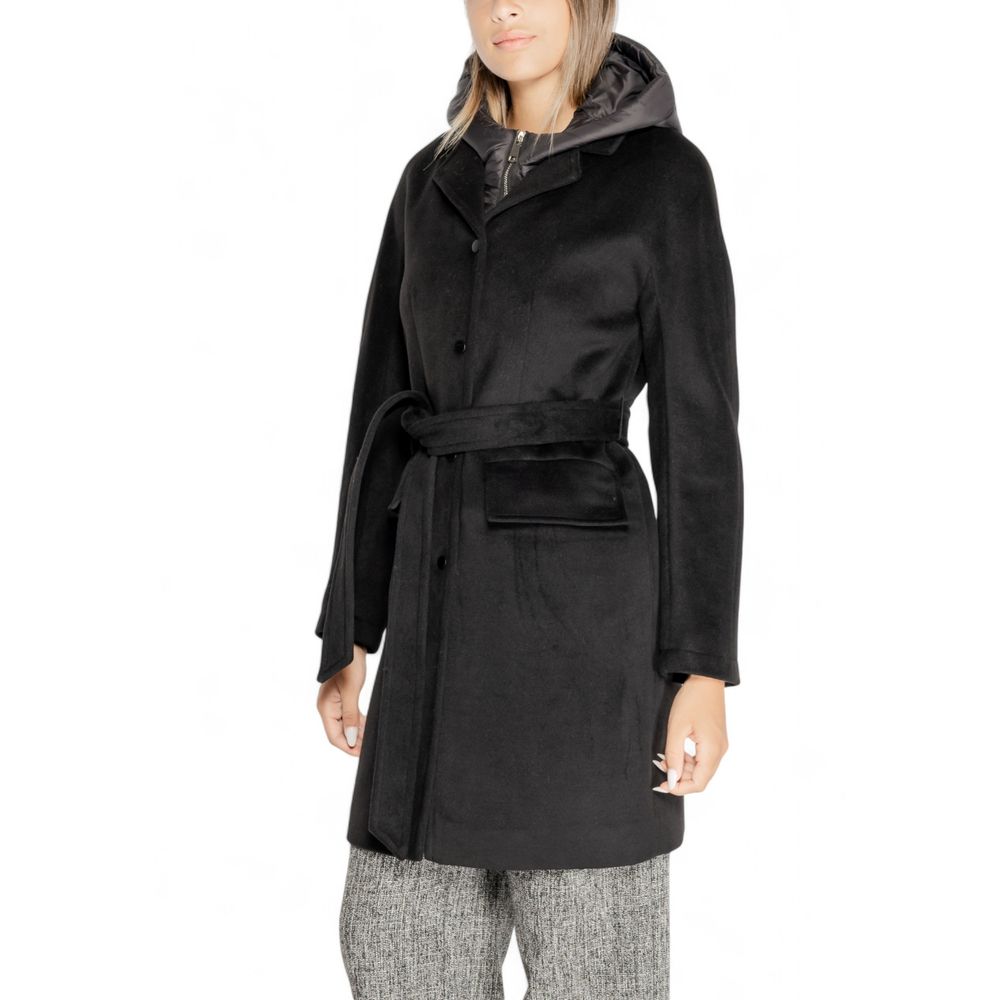 Black Polyester Coat