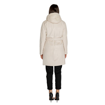 Beige Polyester Coat