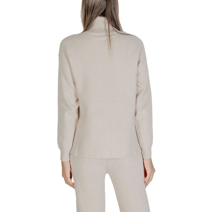 Beige Viscose Turtleneck