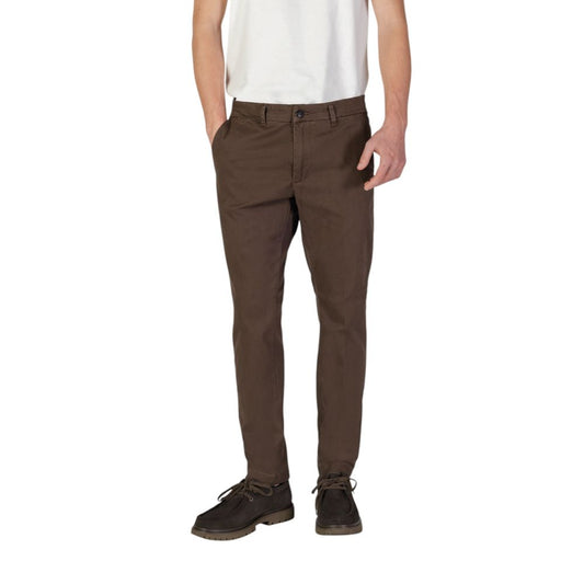 Brown Cotton Skinny Pant