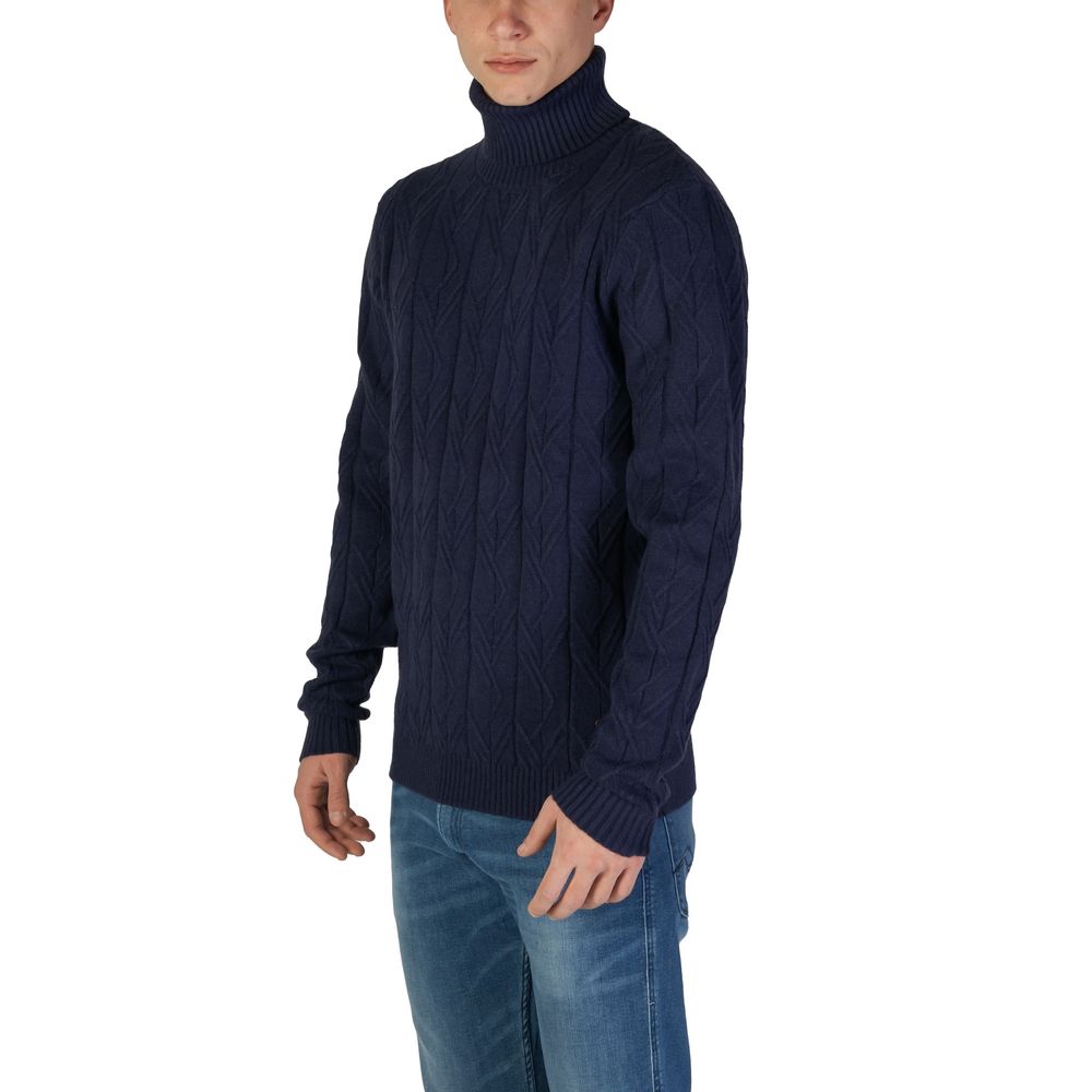 Blue Polyester Sweater