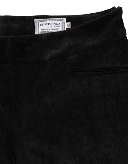 Black High Waist Straight Dress Trouser Pants