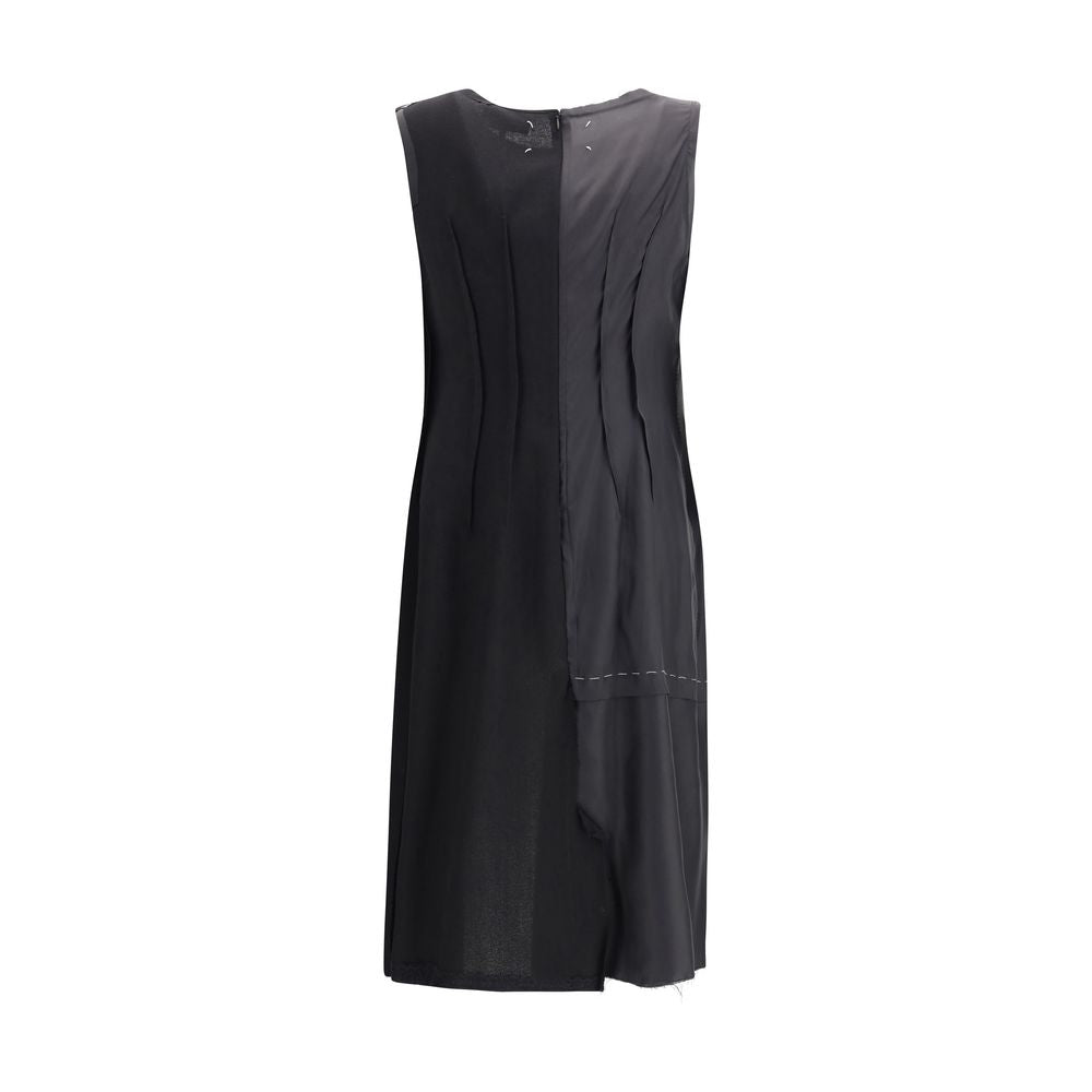 Black Acetate Casual Dress