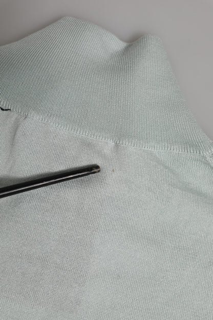 Gray Turtle Neck 3/4 Sleeves Pullover Top