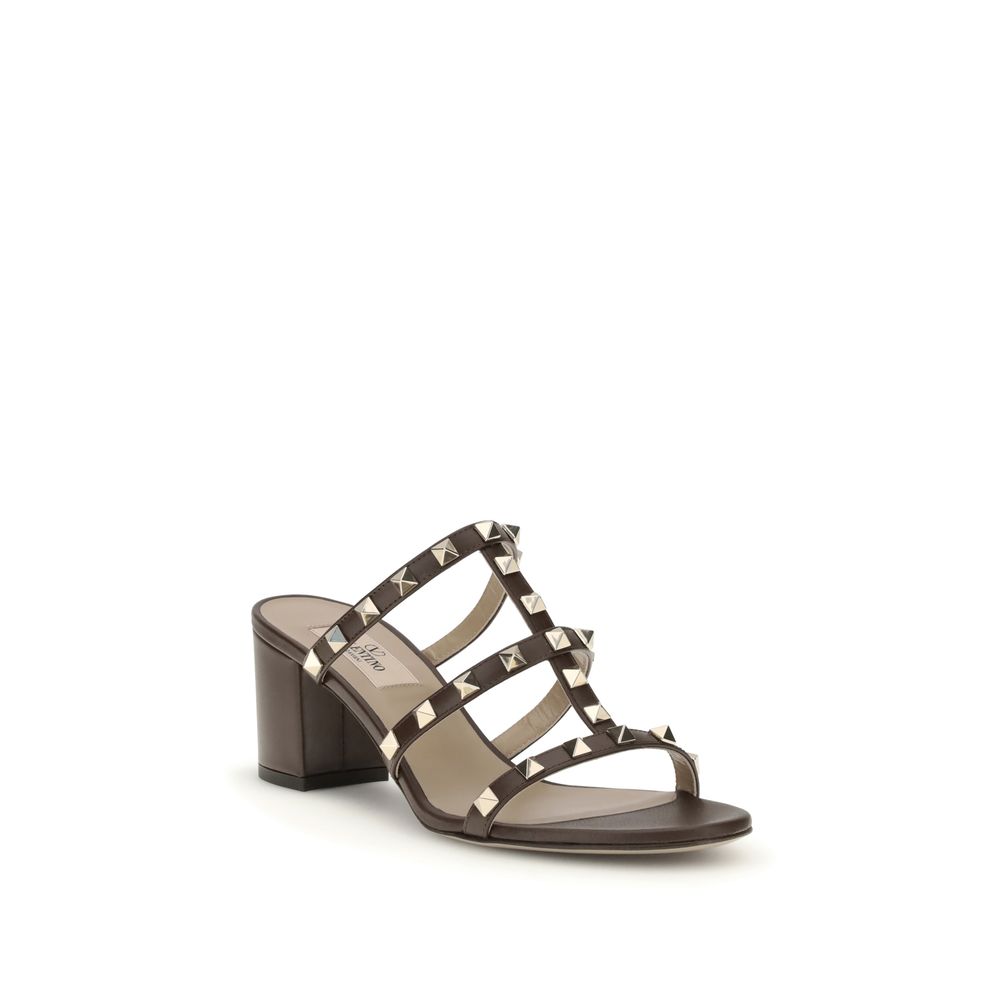 Brown Calf Leather Bos Taurus Flat Sandals