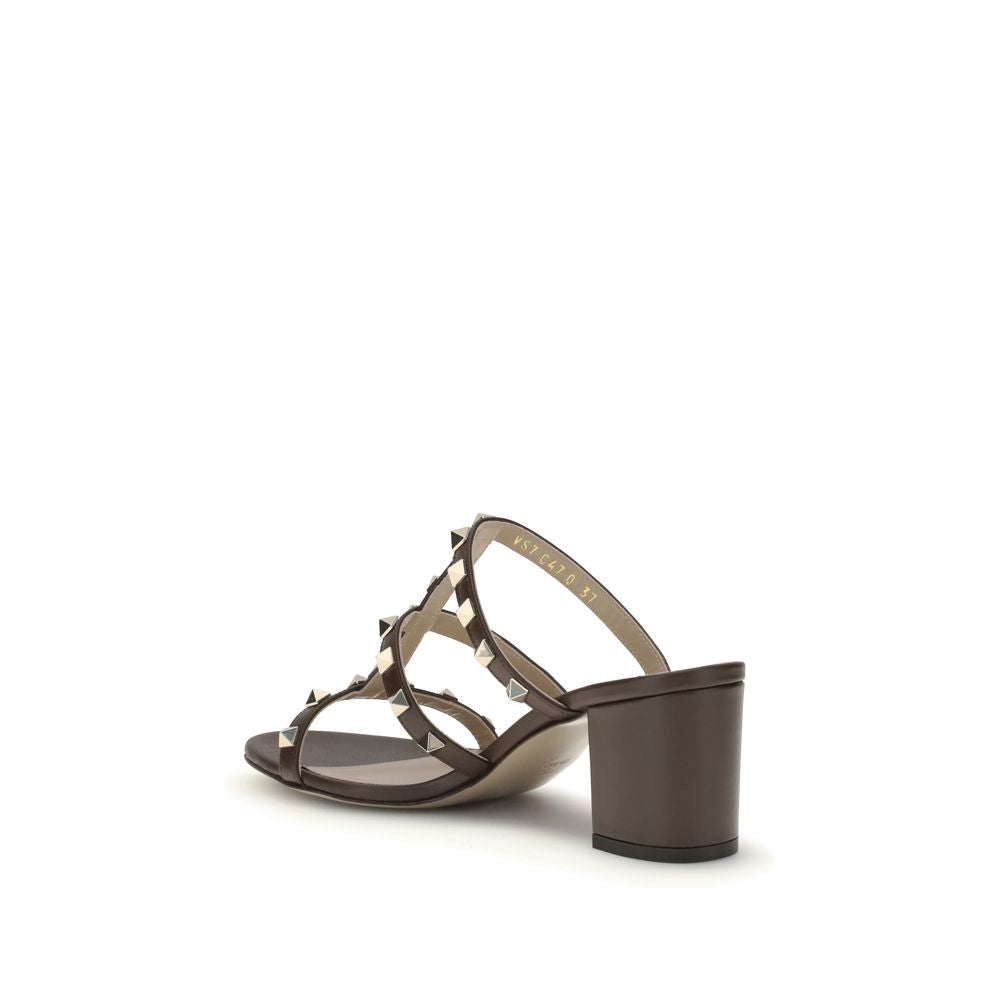 Brown Calf Leather Bos Taurus Flat Sandals