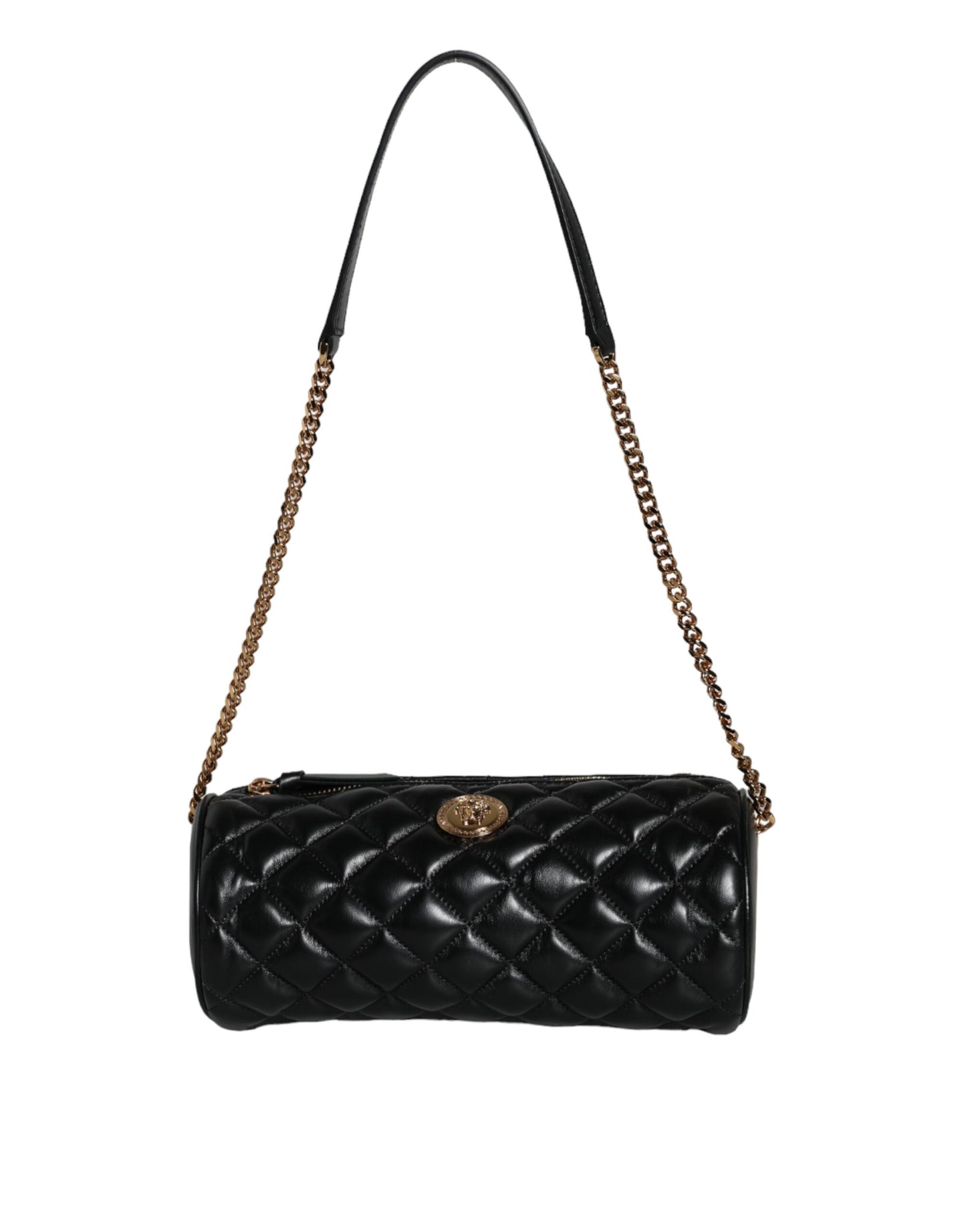 Black Mini Quilted Lambskin Leather Crossbody Sling Borse Bag