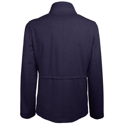 Blue Wool Men Jacket