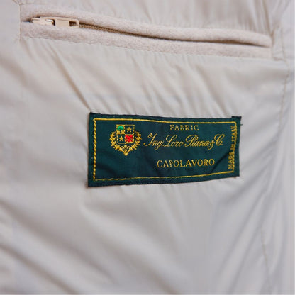 Beige Wool Men Jacket