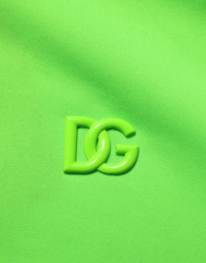 Green DG Logo Men Hooded Sweatshirt Sweater