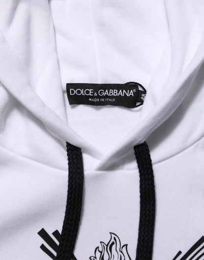 White Sacred Heart Hooded Sweatshirt Sweater