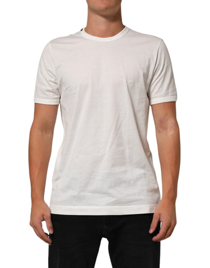 White Cotton Goodluck 2020 Crew Neck T-shirt