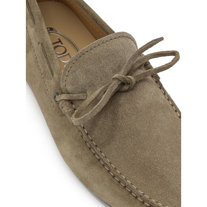 Beige Suede Leather Moccassin