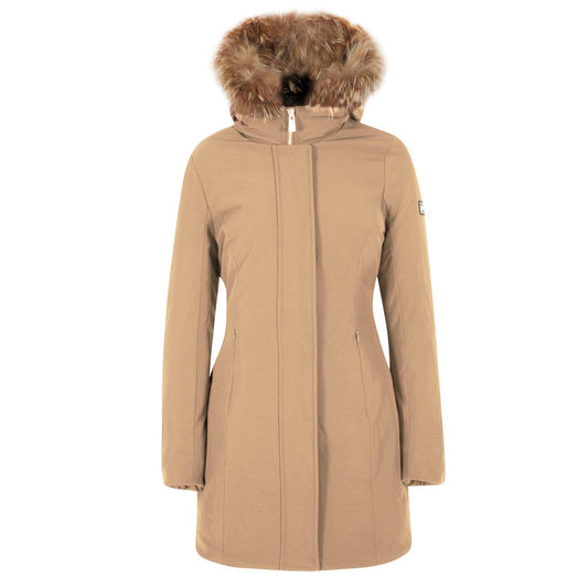 Brown Nylon Jackets & Coat