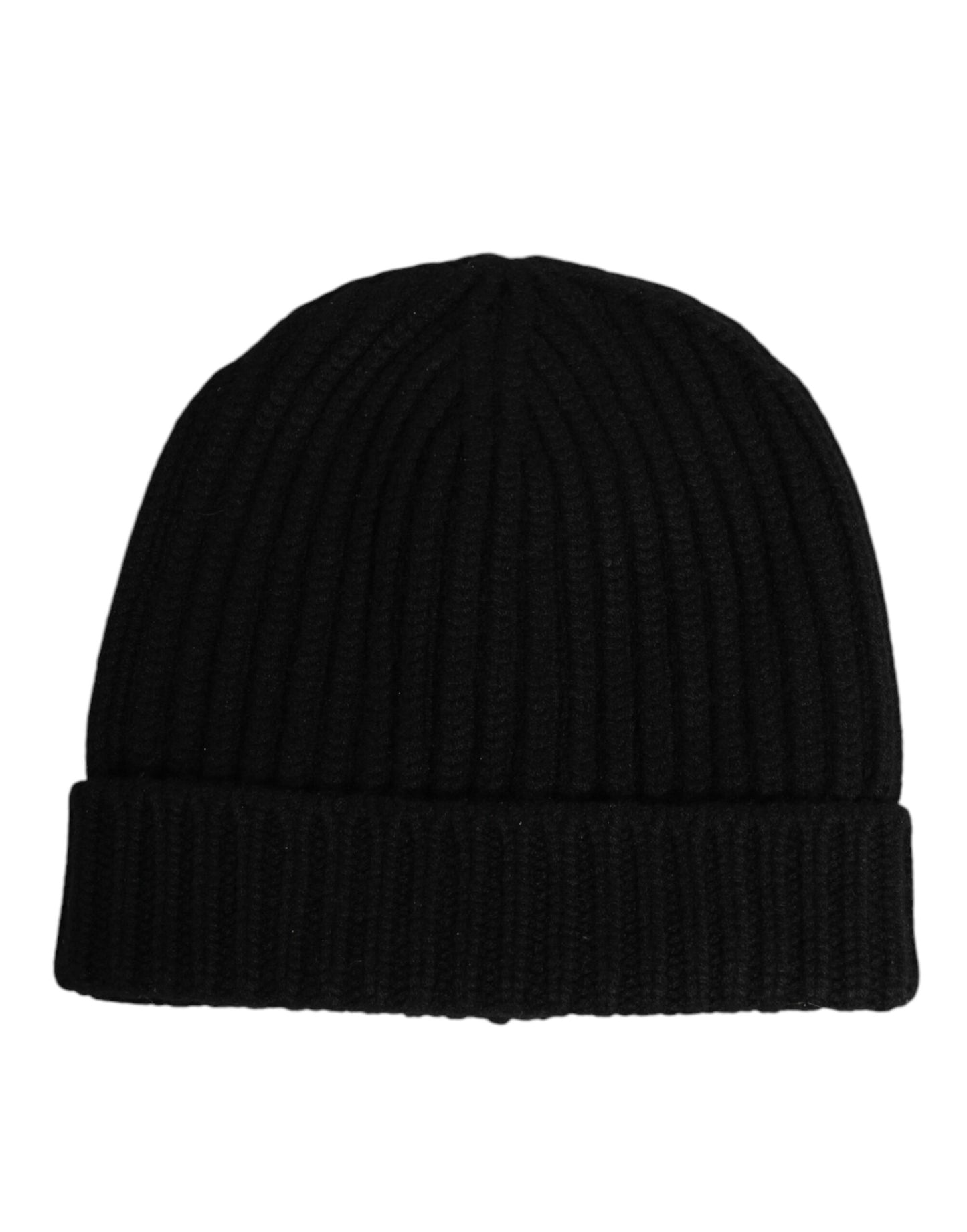 Black Cashmere Knitted Beanie Capello Men One Size Hat