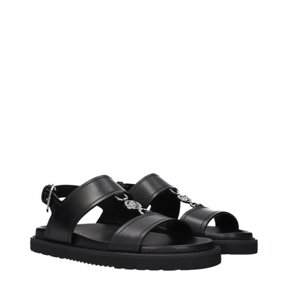 Black Leather Sandals