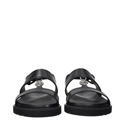 Black Leather Sandals