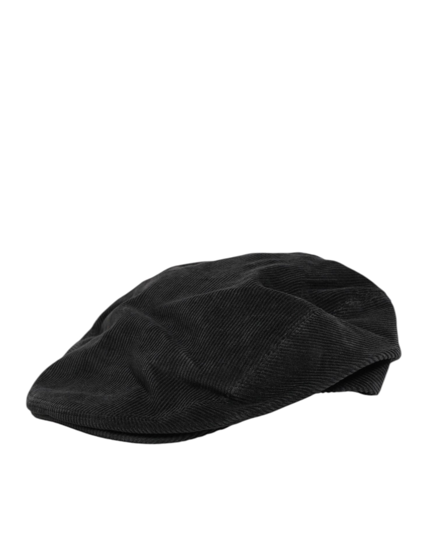 Black Cotton DG Logo Newsboy Cloth Capello Hat