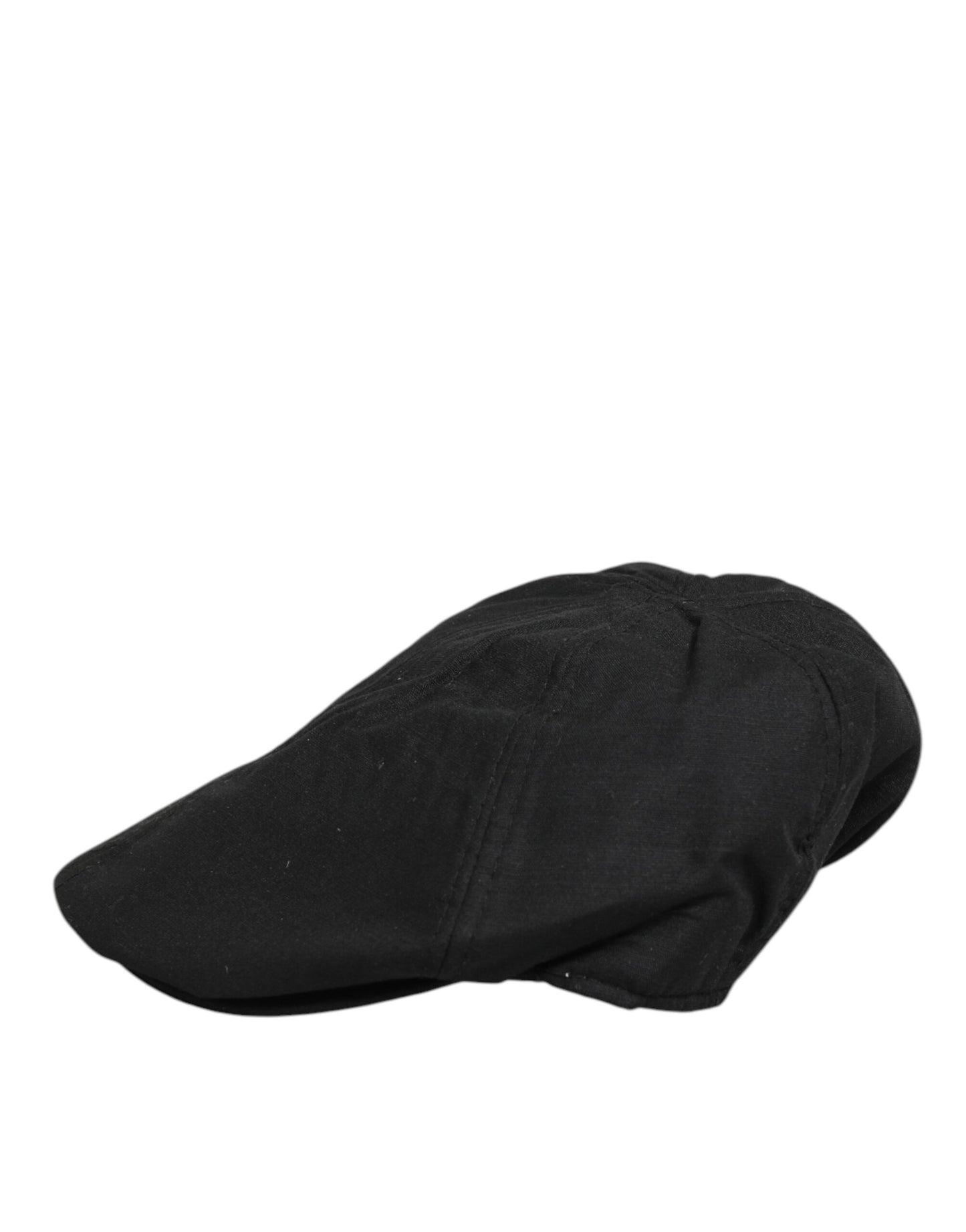 Black Cotton DG Logo Newsboy Cloth Capello Hat