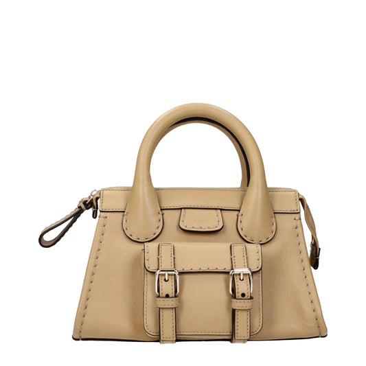Beige Leather Handbag