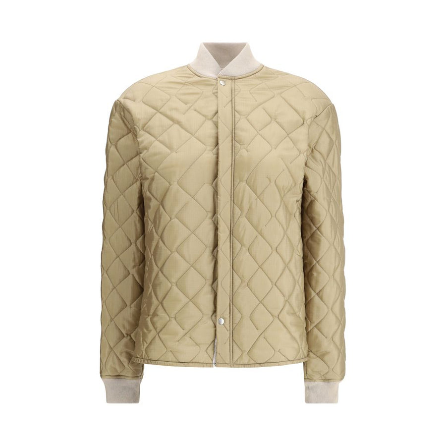Beige Polyamide Bomber