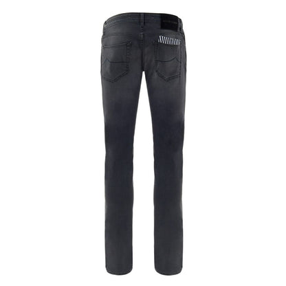 Black Cotton Skinny Jeans