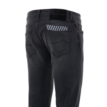 Black Cotton Skinny Jeans