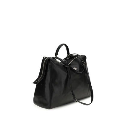 Black Calf Leather Bos Taurus Handbag