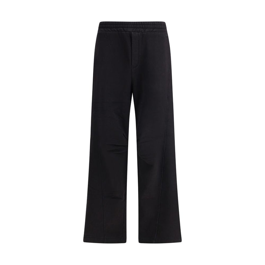 Black Cotton Casual Pants