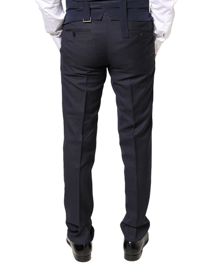 Gray Wool Formal Dress Men Trousers Pants