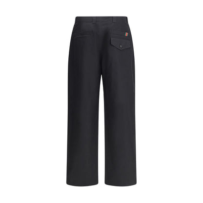 Black Cotton Casual Pants