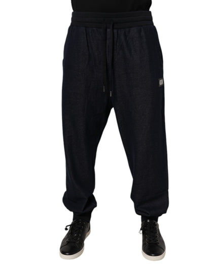 Black Cotton Blend Men Jogger Trouser Pants