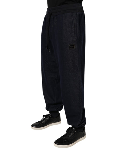Black Cotton Blend Men Jogger Trouser Pants