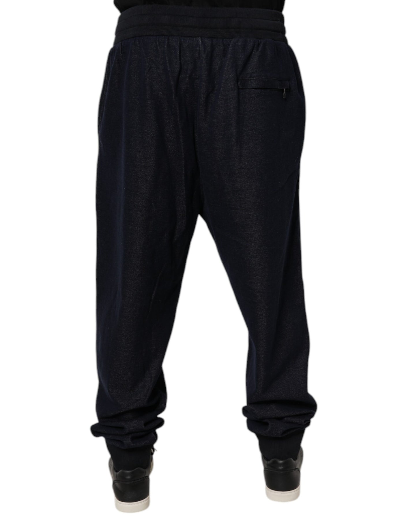 Black Cotton Blend Men Jogger Trouser Pants