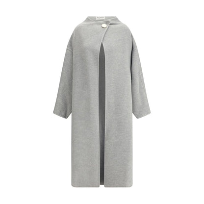 Gray Fleece Wool Coat