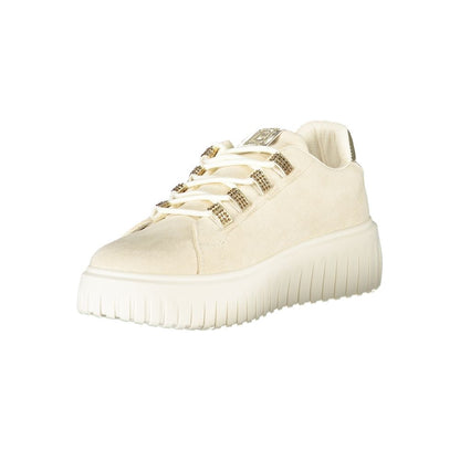 Beige Polyester Women Sneaker