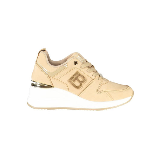 Beige Polyester Women Sneaker