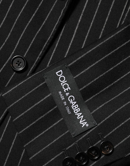 Black Stripes 2 Buttons Suit Jacket Blazer