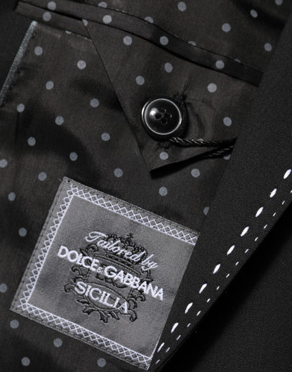 Black SICILIA 2 Buttons Suit Jacket Blazer