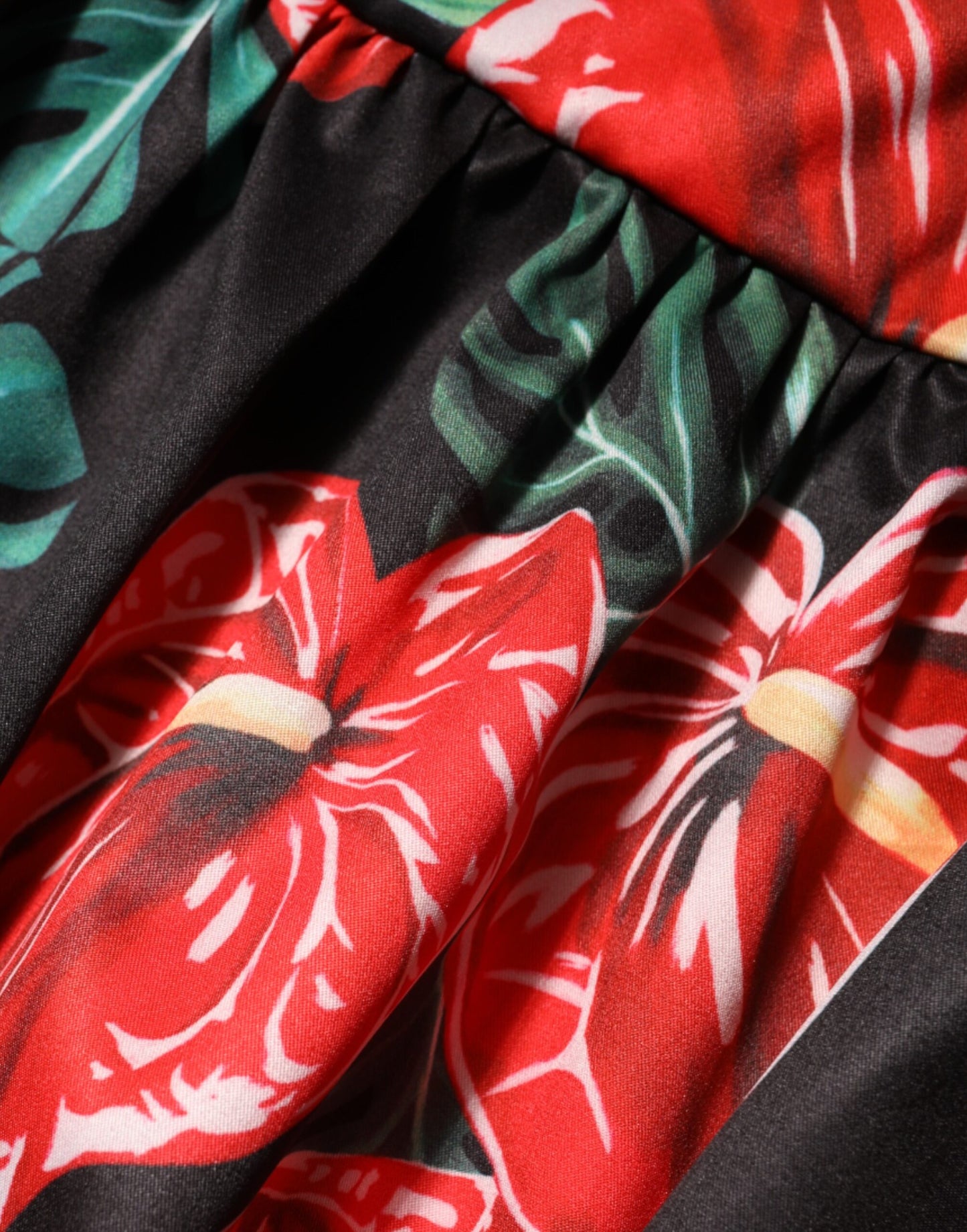 Multicolor Floral Cotton Poplin Midi Dress