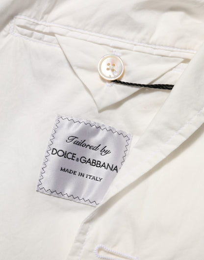 White Cotton 1 Button Men Suit Blazer