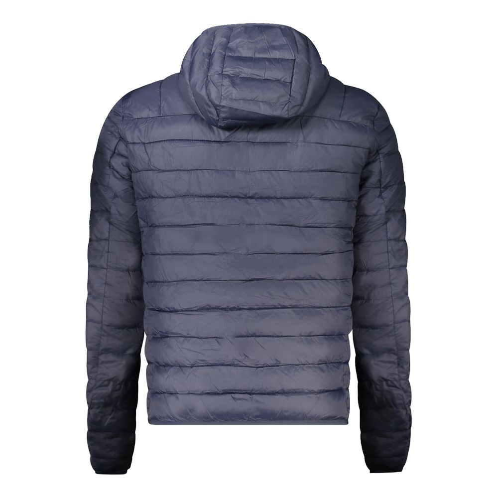 Blue Polyester Men Jacket