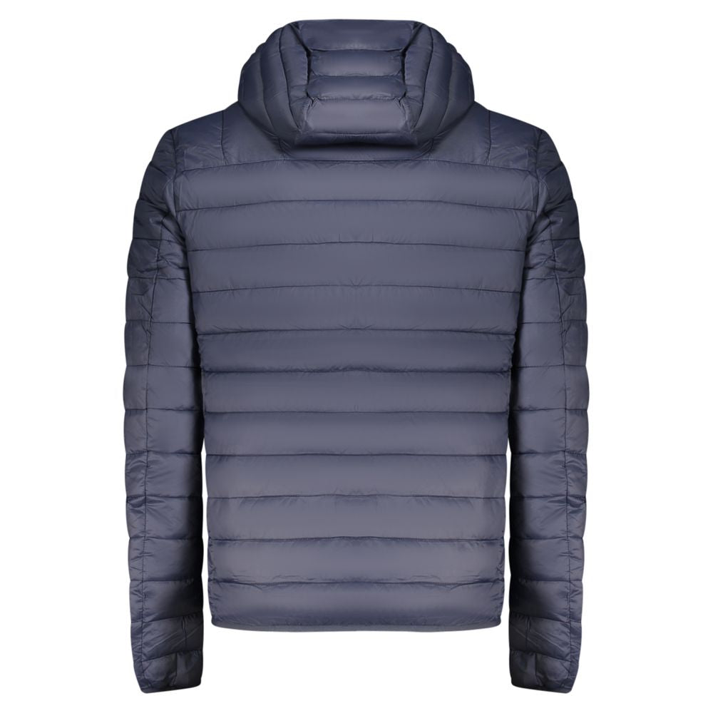 Blue Polyester Men Jacket